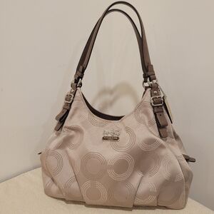 Coach Madison Dotted Op Art "Maggie" - Beige - 16505